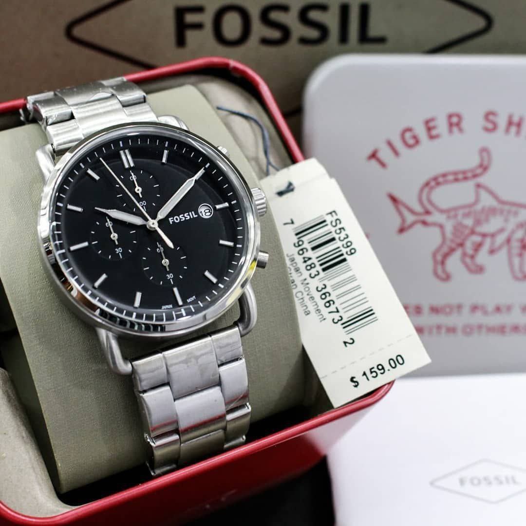 Fossil's "Commuter Black Satin Chronograph"