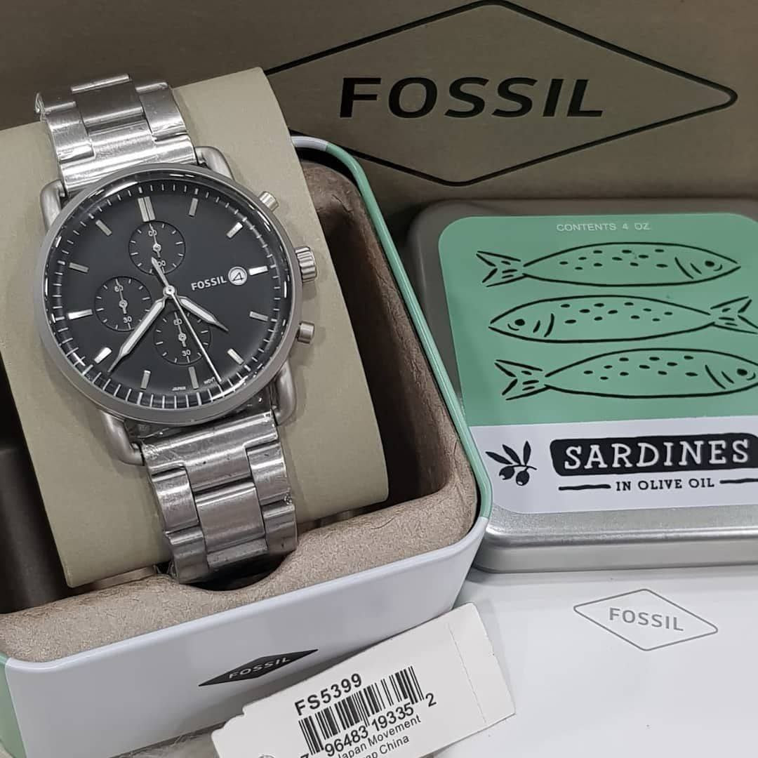 Fossil's "Commuter Black Satin Chronograph"
